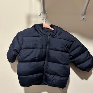 GAP Baby ColdControl Puffer Jacket Navy Puffer Coat - 6-12 Months
